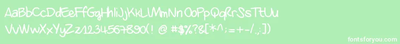 Danila Font – White Fonts on Green Background