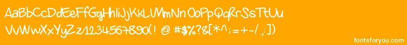 Danila Font – White Fonts on Orange Background