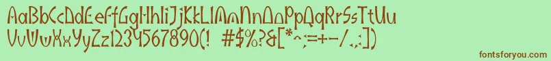 Akaindic Font – Brown Fonts on Green Background