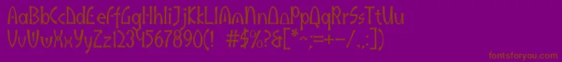 Akaindic Font – Brown Fonts on Purple Background