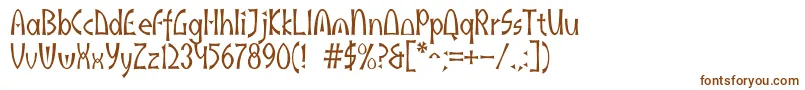 Шрифт Akaindic – коричневые шрифты на белом фоне