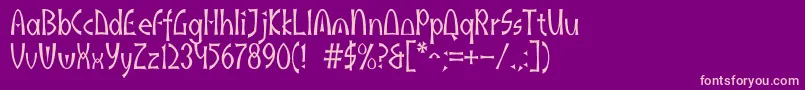 Akaindic Font – Pink Fonts on Purple Background