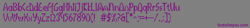 Akaindic-fontti – violetit fontit harmaalla taustalla