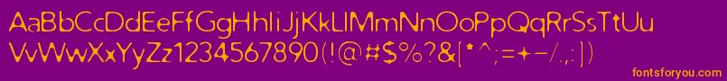 DistroLight Font – Orange Fonts on Purple Background