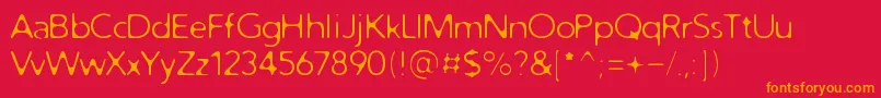 DistroLight Font – Orange Fonts on Red Background