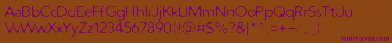 Шрифт DistroLight – фиолетовые шрифты на коричневом фоне