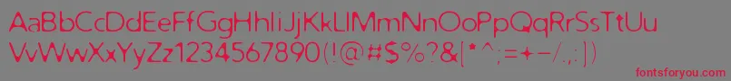 Шрифт DistroLight – красные шрифты на сером фоне