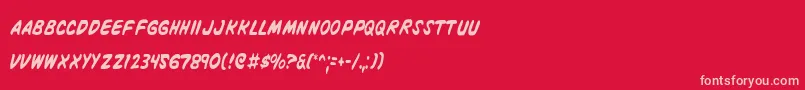 VigilanteNotesCondensed Font – Pink Fonts on Red Background