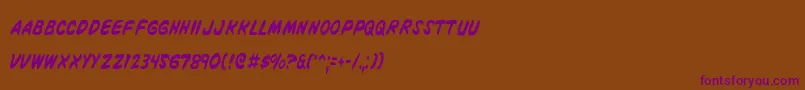 Шрифт VigilanteNotesCondensed – фиолетовые шрифты на коричневом фоне