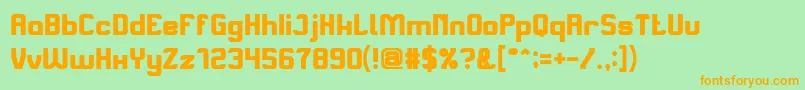 AliveInScienceFictionBold Font – Orange Fonts on Green Background