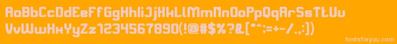 AliveInScienceFictionBold Font – Pink Fonts on Orange Background