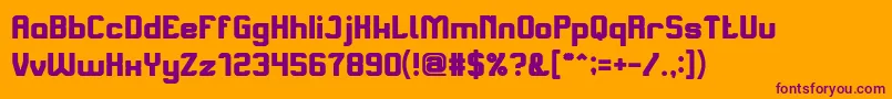 AliveInScienceFictionBold Font – Purple Fonts on Orange Background