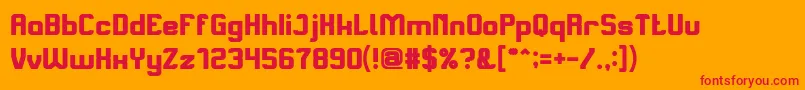 AliveInScienceFictionBold Font – Red Fonts on Orange Background