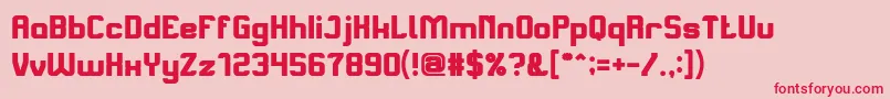 AliveInScienceFictionBold Font – Red Fonts on Pink Background