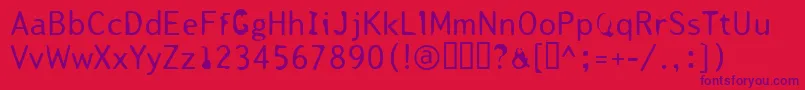 Tjackluder Font – Purple Fonts on Red Background