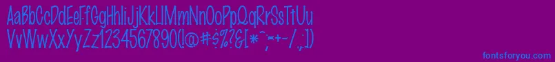 Markerfinepoint Font – Blue Fonts on Purple Background