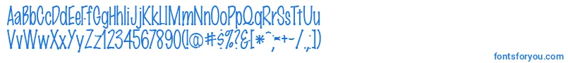 Шрифт Markerfinepoint – синие шрифты на белом фоне