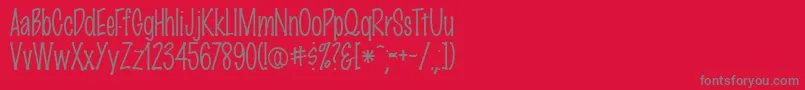 Markerfinepoint Font – Gray Fonts on Red Background