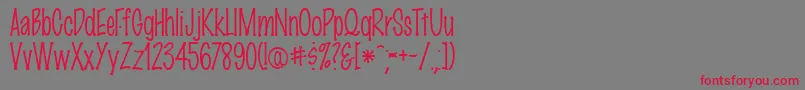 Markerfinepoint Font – Red Fonts on Gray Background