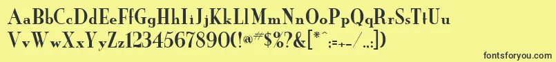 NeworleansRegularDb Font – Black Fonts on Yellow Background