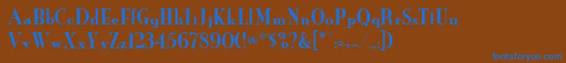 NeworleansRegularDb Font – Blue Fonts on Brown Background