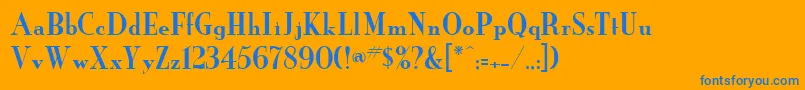 NeworleansRegularDb Font – Blue Fonts on Orange Background