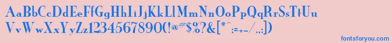 NeworleansRegularDb Font – Blue Fonts on Pink Background