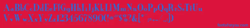 Шрифт NeworleansRegularDb – синие шрифты на красном фоне