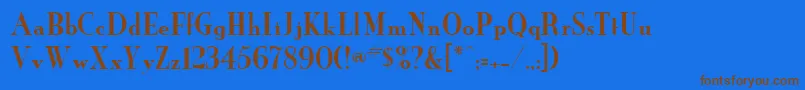 NeworleansRegularDb Font – Brown Fonts on Blue Background