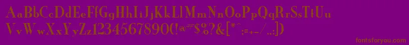 NeworleansRegularDb Font – Brown Fonts on Purple Background