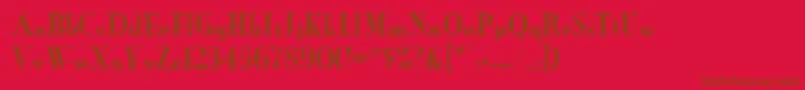 NeworleansRegularDb Font – Brown Fonts on Red Background