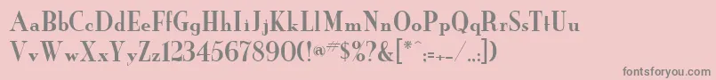 NeworleansRegularDb Font – Gray Fonts on Pink Background