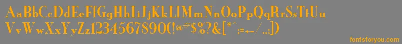NeworleansRegularDb Font – Orange Fonts on Gray Background