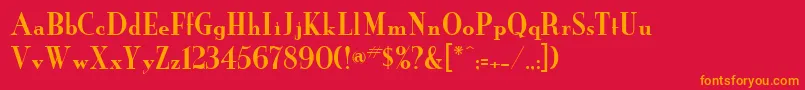fuente NeworleansRegularDb – Fuentes Naranjas Sobre Fondo Rojo
