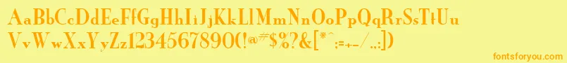 NeworleansRegularDb Font – Orange Fonts on Yellow Background