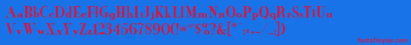 NeworleansRegularDb Font – Red Fonts on Blue Background