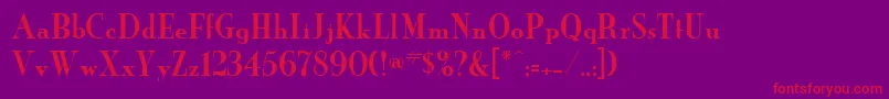 NeworleansRegularDb-Schriftart – Rote Schriften auf violettem Hintergrund