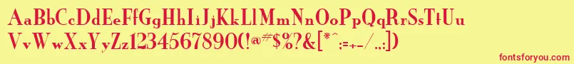 NeworleansRegularDb Font – Red Fonts on Yellow Background