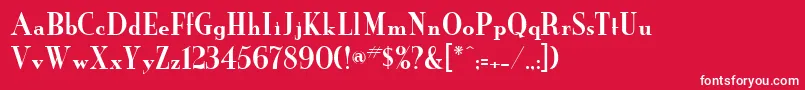 NeworleansRegularDb Font – White Fonts on Red Background