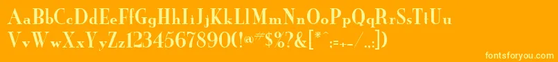 NeworleansRegularDb Font – Yellow Fonts on Orange Background