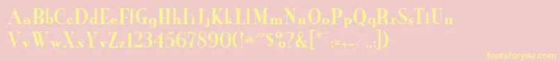 Шрифт NeworleansRegularDb – жёлтые шрифты на розовом фоне