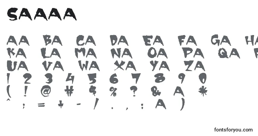 Schriftart Scary – Alphabet, Zahlen, spezielle Symbole