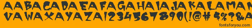 Scary Font – Black Fonts on Orange Background