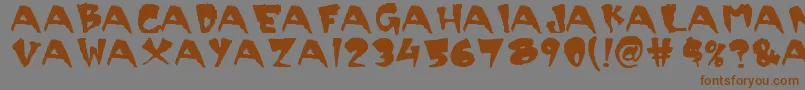 Scary Font – Brown Fonts on Gray Background