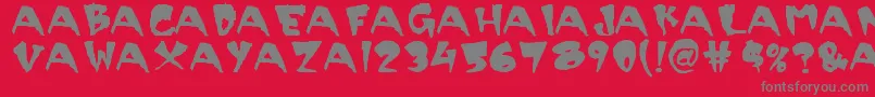 Scary-Schriftart – Graue Schriften auf rotem Hintergrund