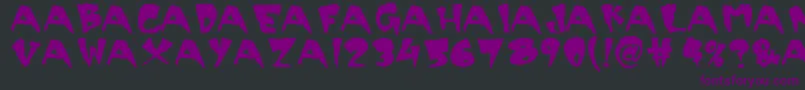Scary Font – Purple Fonts on Black Background