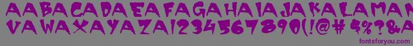 Scary-Schriftart – Violette Schriften auf grauem Hintergrund