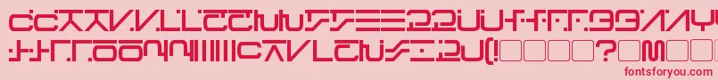 VisitorScriptBold Font – Red Fonts on Pink Background
