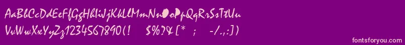 MysticalThin Font – Pink Fonts on Purple Background