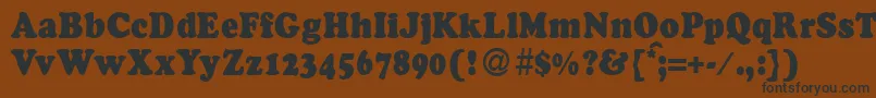 CocossmalldbNormal Font – Black Fonts on Brown Background